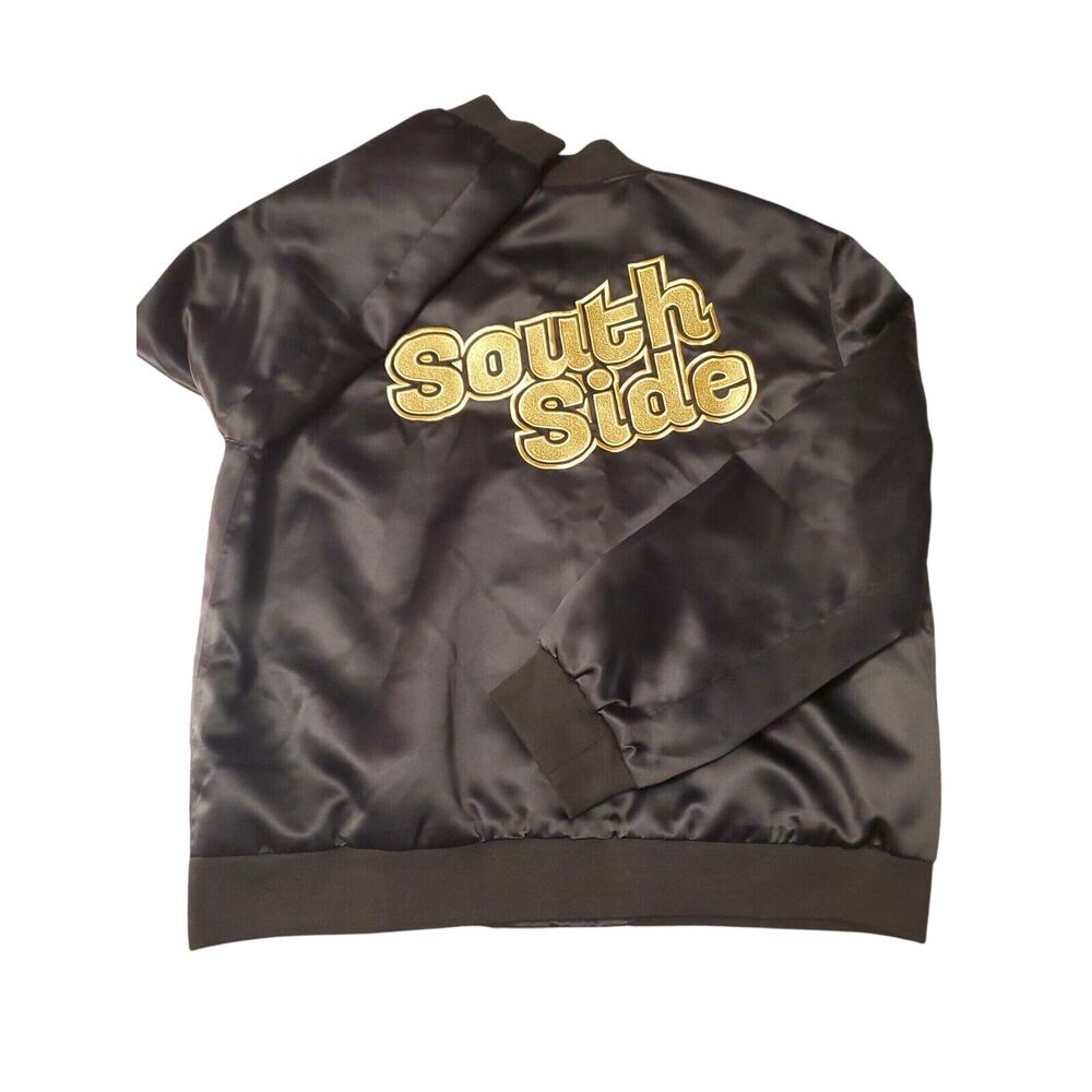 Stewart & Strauss Men's Black Satin “South Side” Jacket Size 5XL